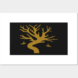 Senbazuru Tree by The Ethyr & Medialia Gallery (Gold) Posters and Art